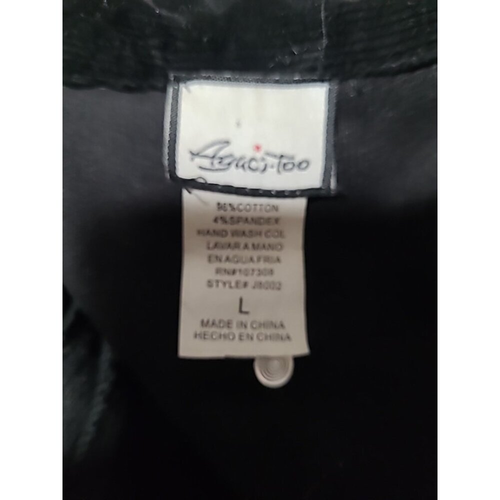 Y2K Vintage Agaci Too Corduroy Fitted Blazer Jacket Crop Gliltter Embellished - Picture 6 of 16